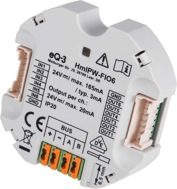 619543-2_HmIPW-IO-Modul-Unterputz-6fach-schraeg_152482A0 jpg - Produktbild 619543-2_HmIPW-IO-Modul-Unterputz-6fach-schraeg_152482A0 jpg - Produktbild